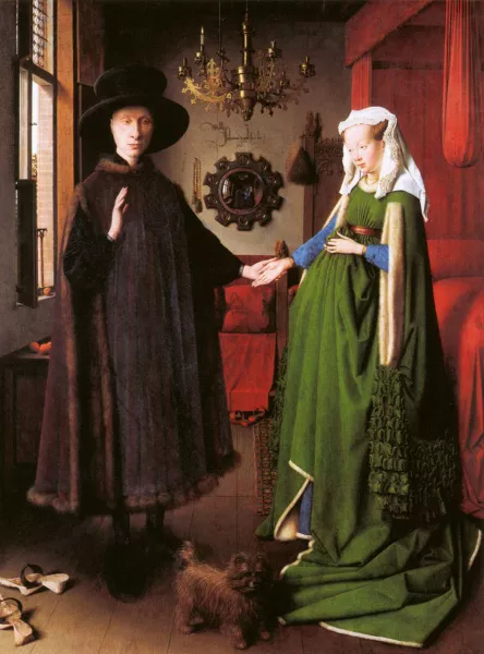 Portrait of Giovanni Arnolfini And His Wife by Jan van Eyck, painted in 1434