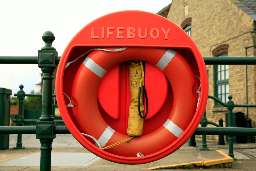 Lifebuoy and riverside life saving equipmen