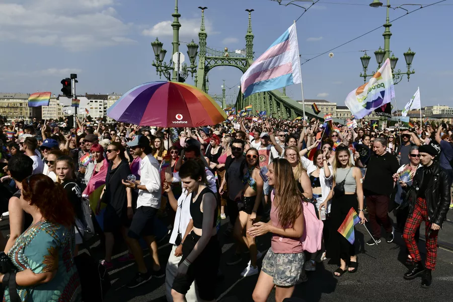 Pride marchers