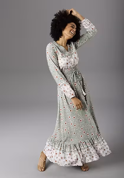 Aniston Casual Floral Print Wrap Maxi Dress, £62, Freemans