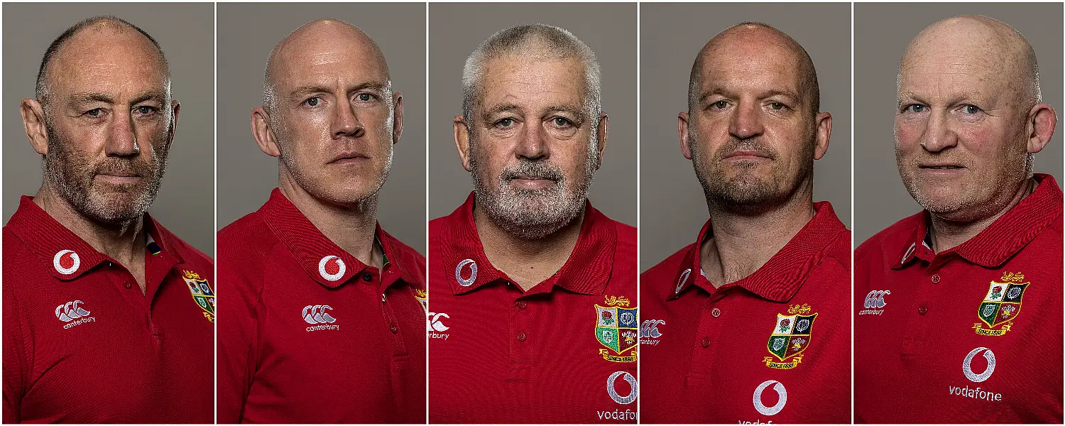 Lions coaching team (from left to right): Robin McBryde, Steve Tandy, Warren Gatland, Gregor Townsend