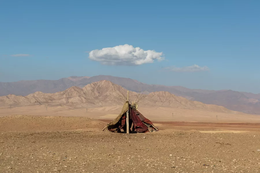 Tent in a desert