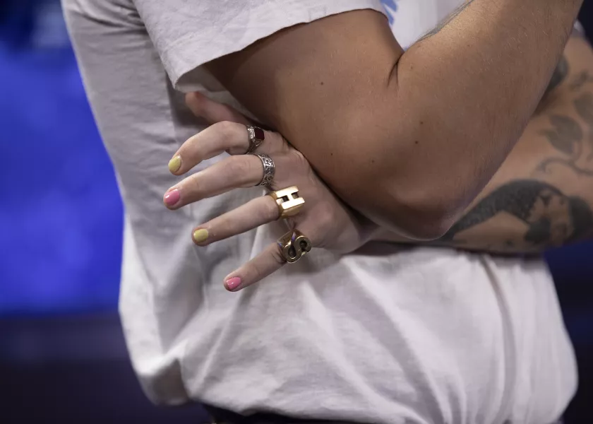 Harry Styles painted nails