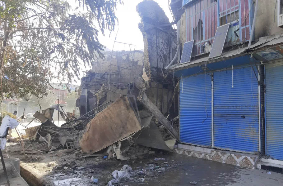 Damage in Kunduz city
