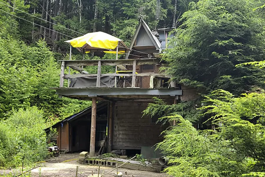 The shack that David Lidstone, 81, had built and lived in for nearly three decades in the woods of Canterbury, New Hampshire