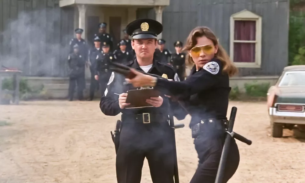 Kim Cattrall in a scene from Police Academy