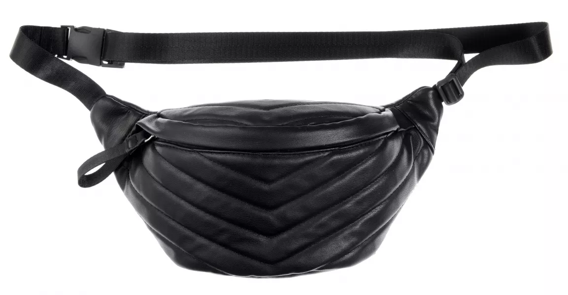 Matalan Black Quilted Bum Bag