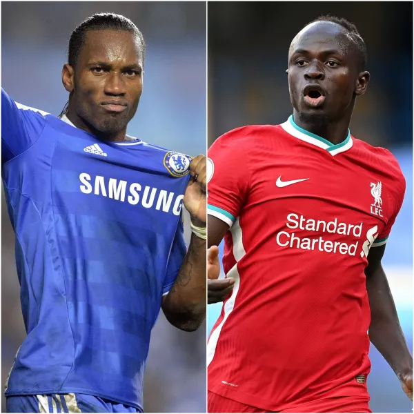 Didier Drogba (left) and Sadio Mane