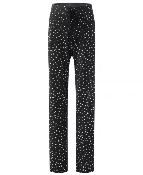 Dancing Leopard Oslo Knitted Trouser in Abstract White on Black