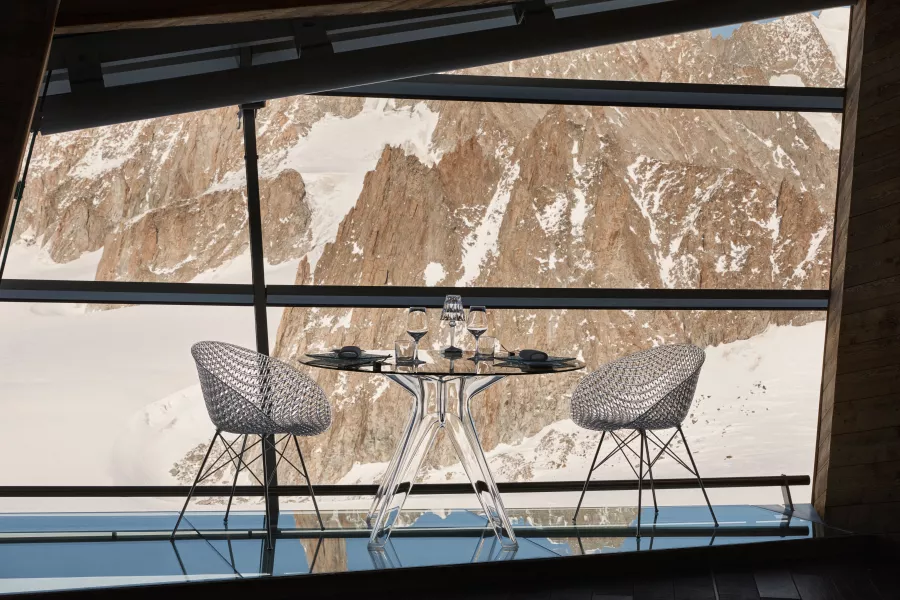 Inside the Mont Blanc cable car station (Airbnb/PA)