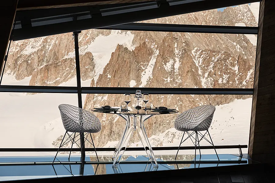 Inside the Mont Blanc cable car station (Airbnb/PA)