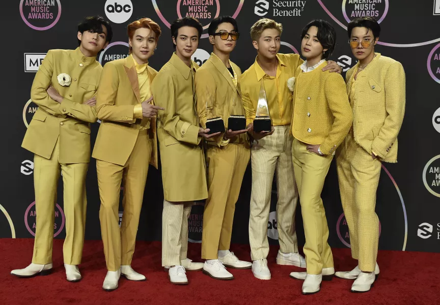 BTS at the 2021 American Music Awards 