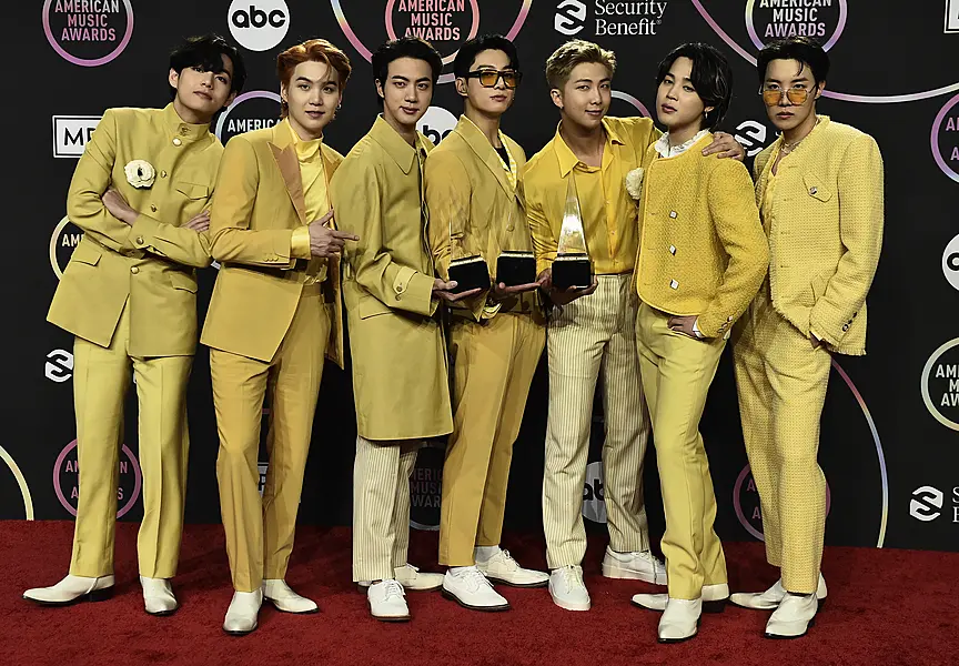 BTS at the 2021 American Music Awards 