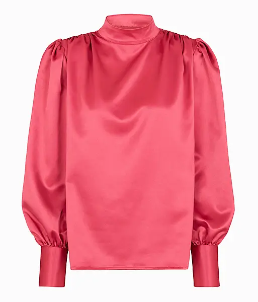 Very Michelle Keegan Satin High Neck Blouse Pink