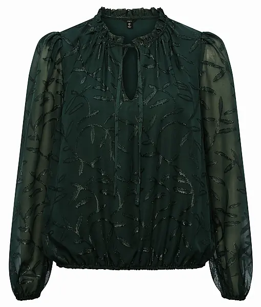 M&Co Green Sparkle Blouse