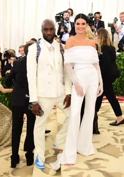 Virgil Abloh with Kendall Jenner at the 2018 Met Gala
