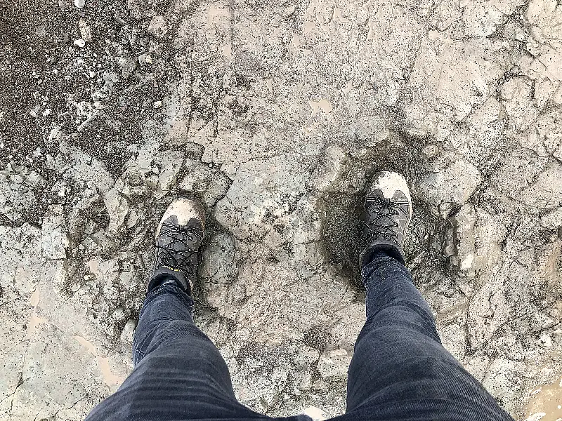 Experts at the Natural History Museum examined the footprints and concluded they were made over 200 million years ago by an early relative of a dinosaur (Natural History Museum/PA)