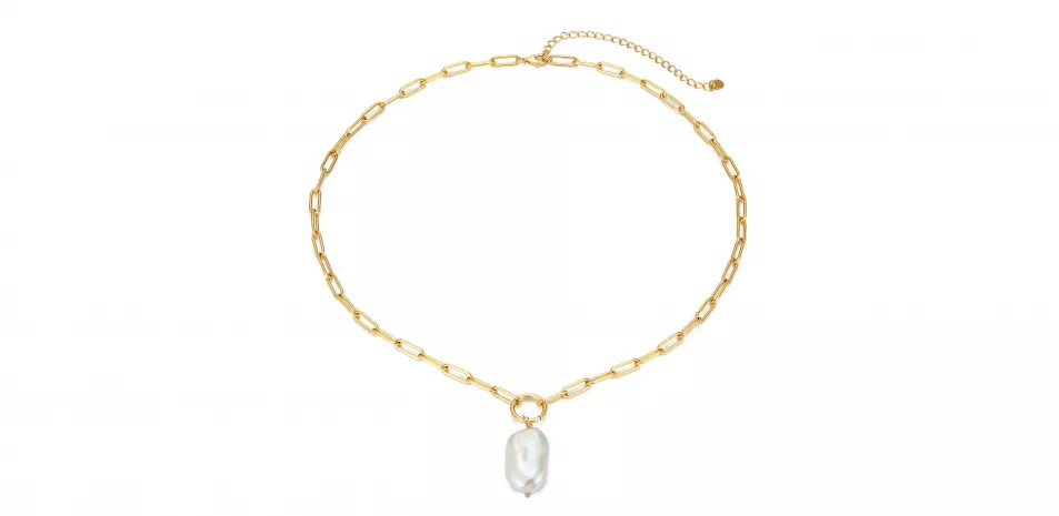 Seol + Gold Baroque Pearl Necklace, £34.95