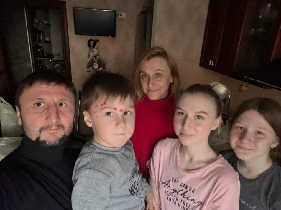 Artem Ivanov and his family