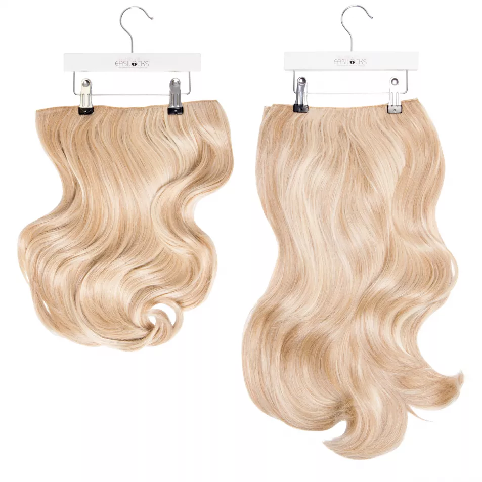 Easilocks Megan’s Bouncy Blow HD Fibre Hair Extensions 14” & 22" Malibu Blonde