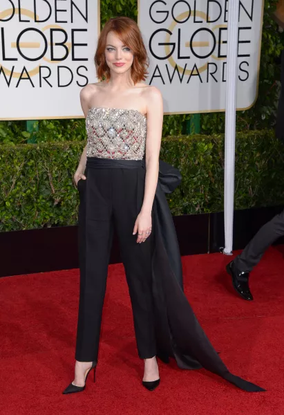Emma Stone at the 2015 Golden Globes