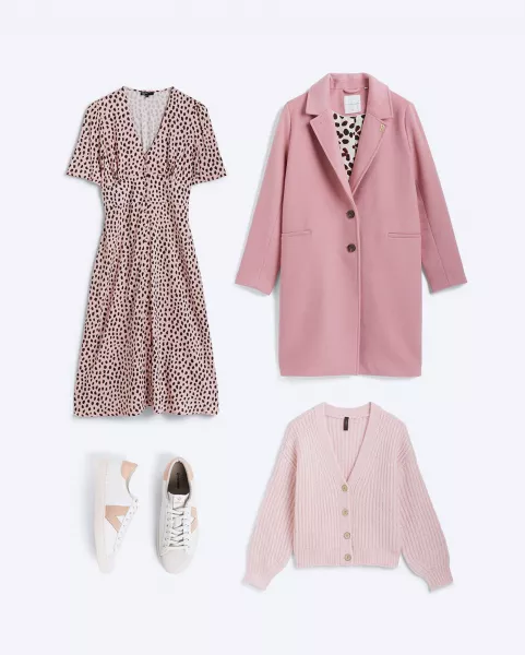 Selection of pink clothing