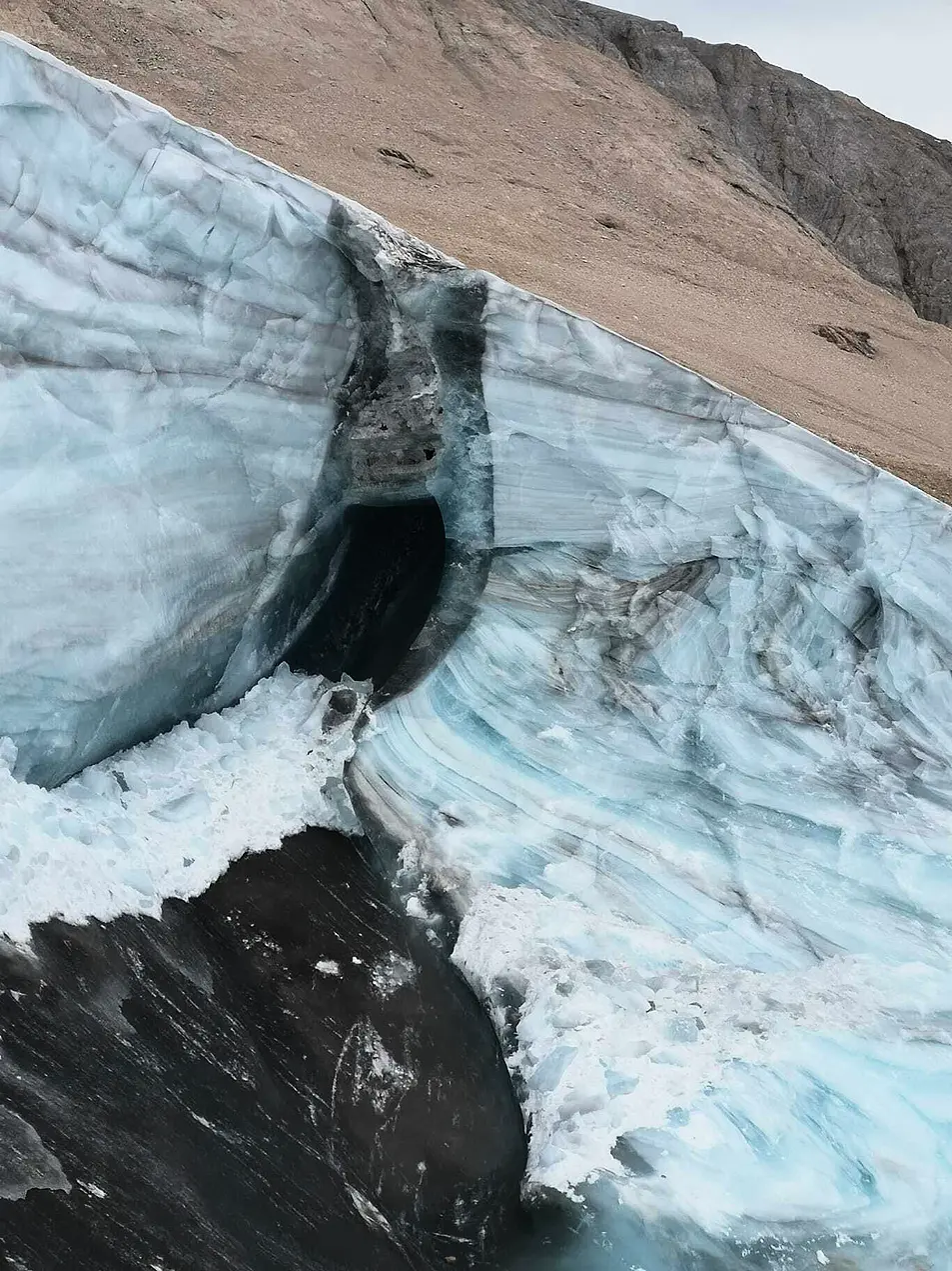 The glacier in Italy