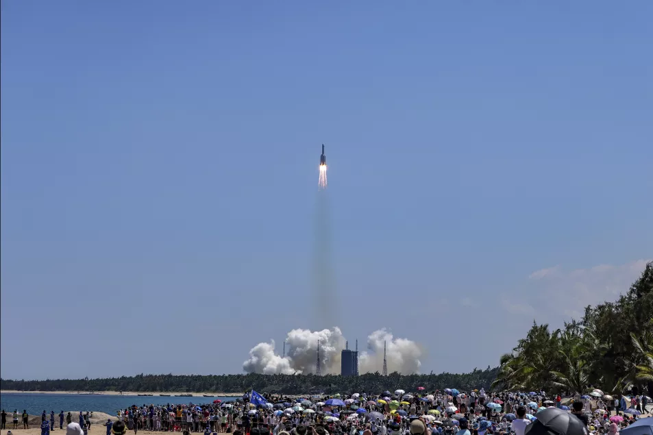 Rocket takes off