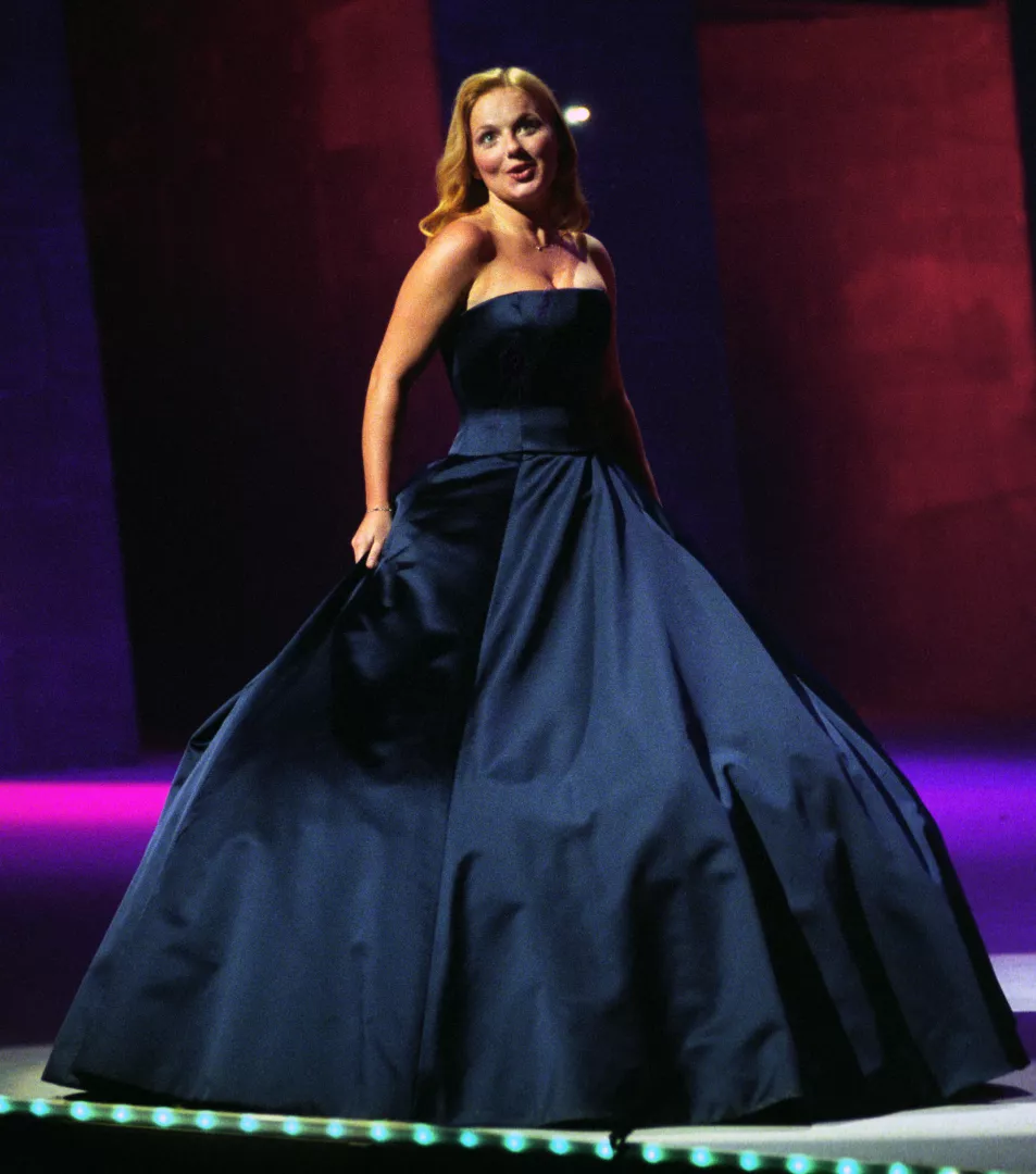 Geri Halliwell, on stage during a Royal Gala celebration in honour of the Prince of Wales's 50th birthday