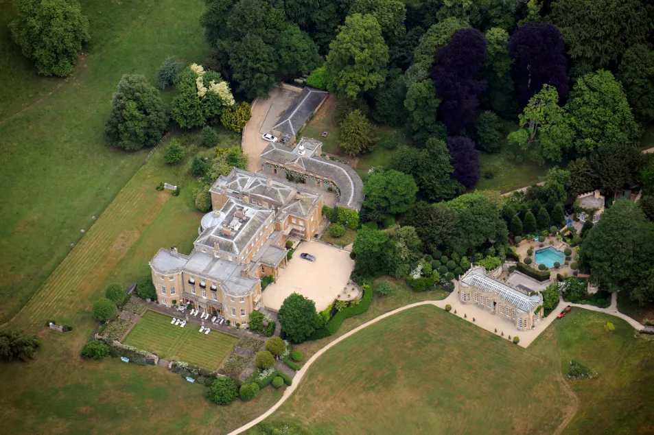 Aerial view of Daylesford House 