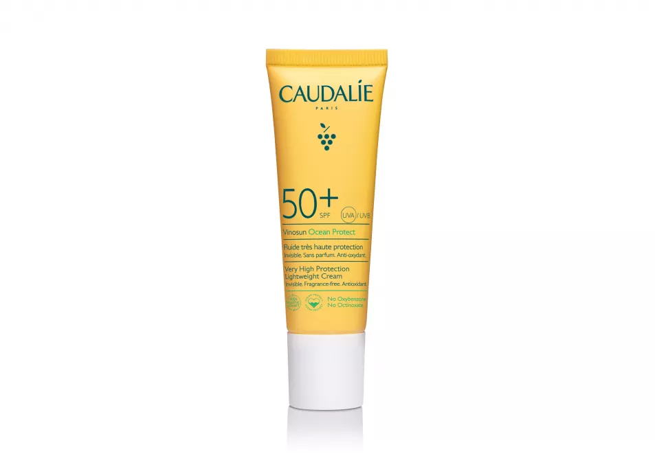 Caudalie Very High Protection Lightweight Cream SPF50+ Vinosun Ocean Protect