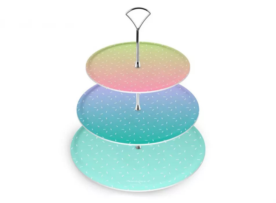 Pastels Ombre Sprinkles 3-Tier Cake Stand, Neonimo