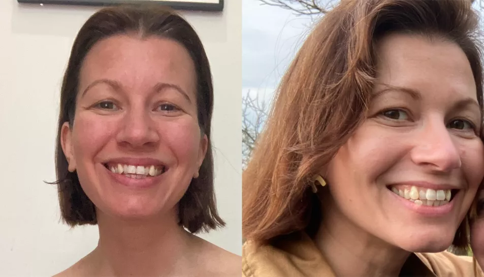 Abi Jackson before and after using Typology Progressive Self-tanning Serum