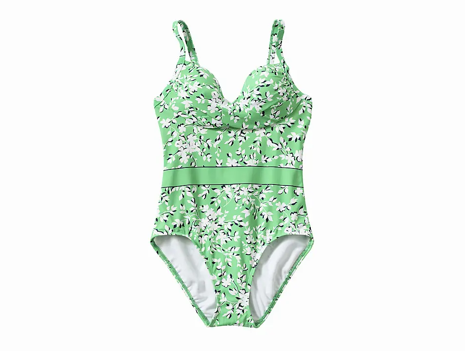 Lands' End Women’s Draper James x Lands’ End Light Control Chlorine Resistant Wrap Swimsuit