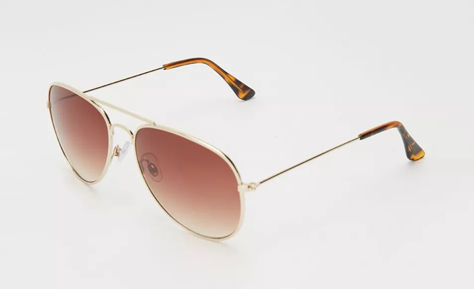 Dorothy Perkins Gold Aviator Sunglasses, Debenhams