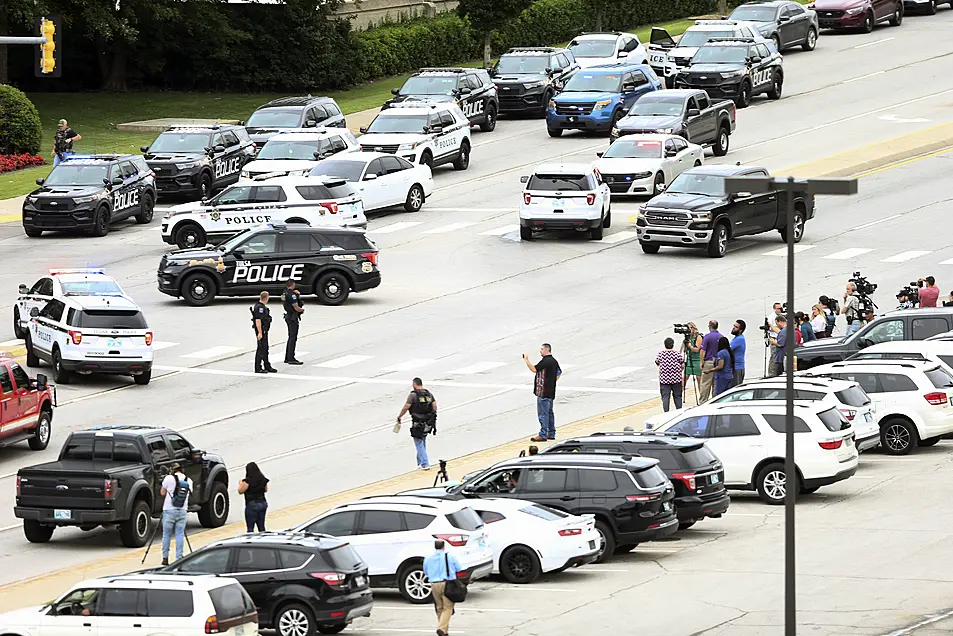 Tulsa police respond to a shooting at the Natalie Medical Building Wednesday, June 1, 2022. in Tulsa, Oklahoma