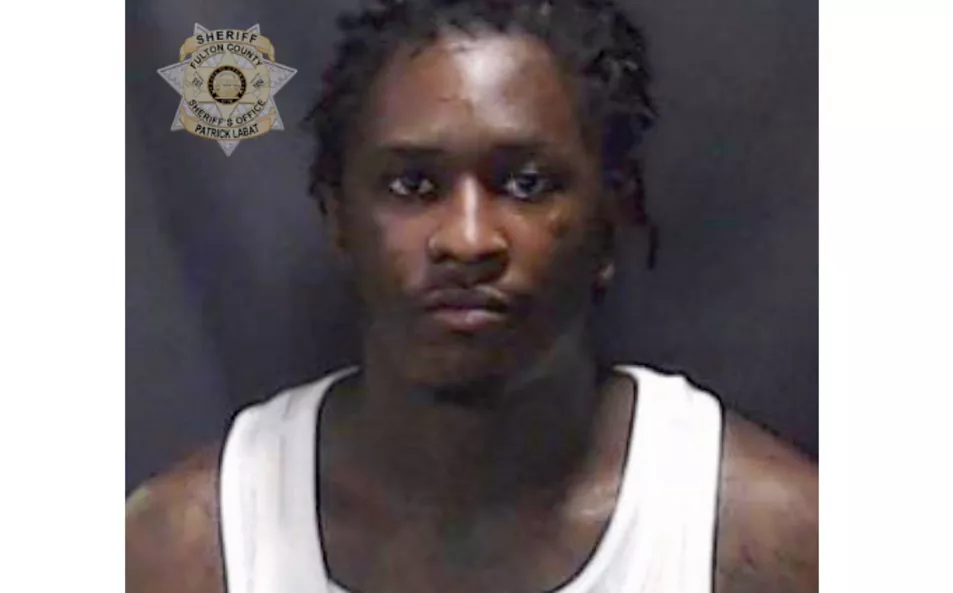 Photo provided by Fulton County Sheriff’s Office shows a booking photo of Atlanta rapper Young Thug