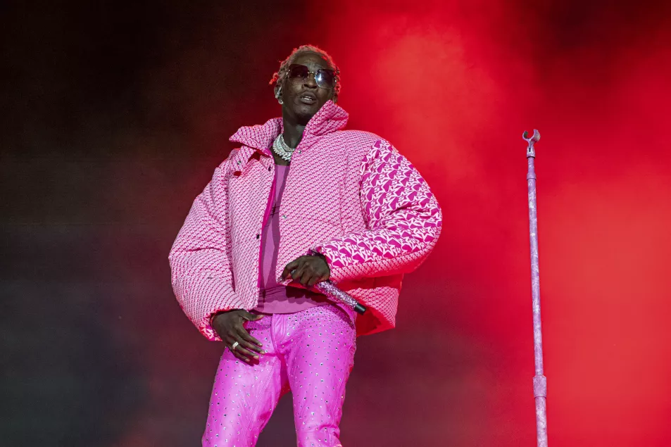 Young Thug performs on day four of the Lollapalooza Music Festival on Sunday, August 1, 2021, at Grant Park in Chicago