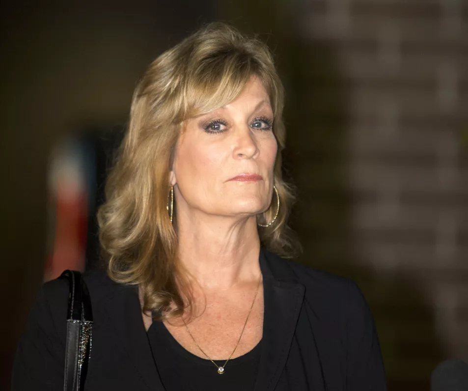 Judy Huth appears at a news conference outside the Los Angeles Police Department's Wilshire Division station in Los Angeles on December 5 2014