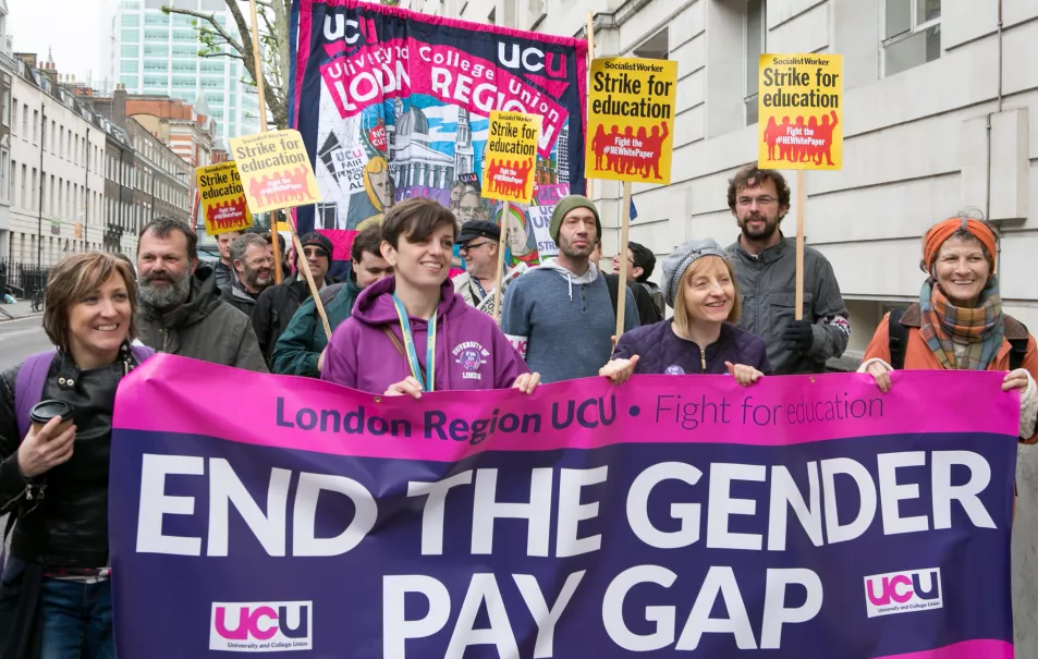 Gender pay gap protest
