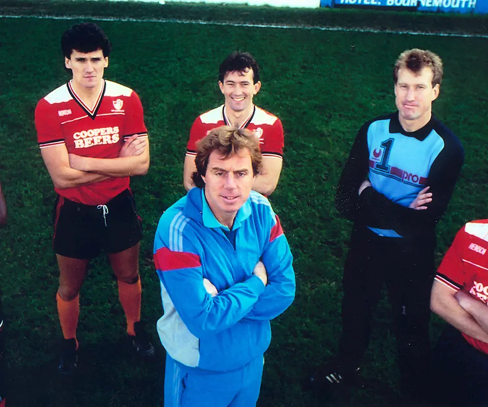 Harry Redknapp (centre) managed Bournemouth between 1983 and 1992.