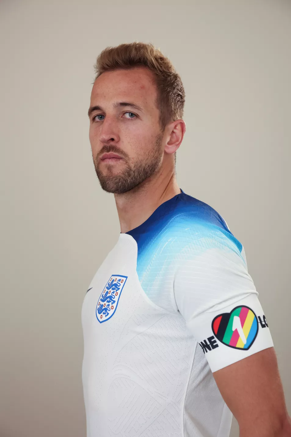 Harry Kane wearing the OneLove armband as part of an anti-discrimination campaign
