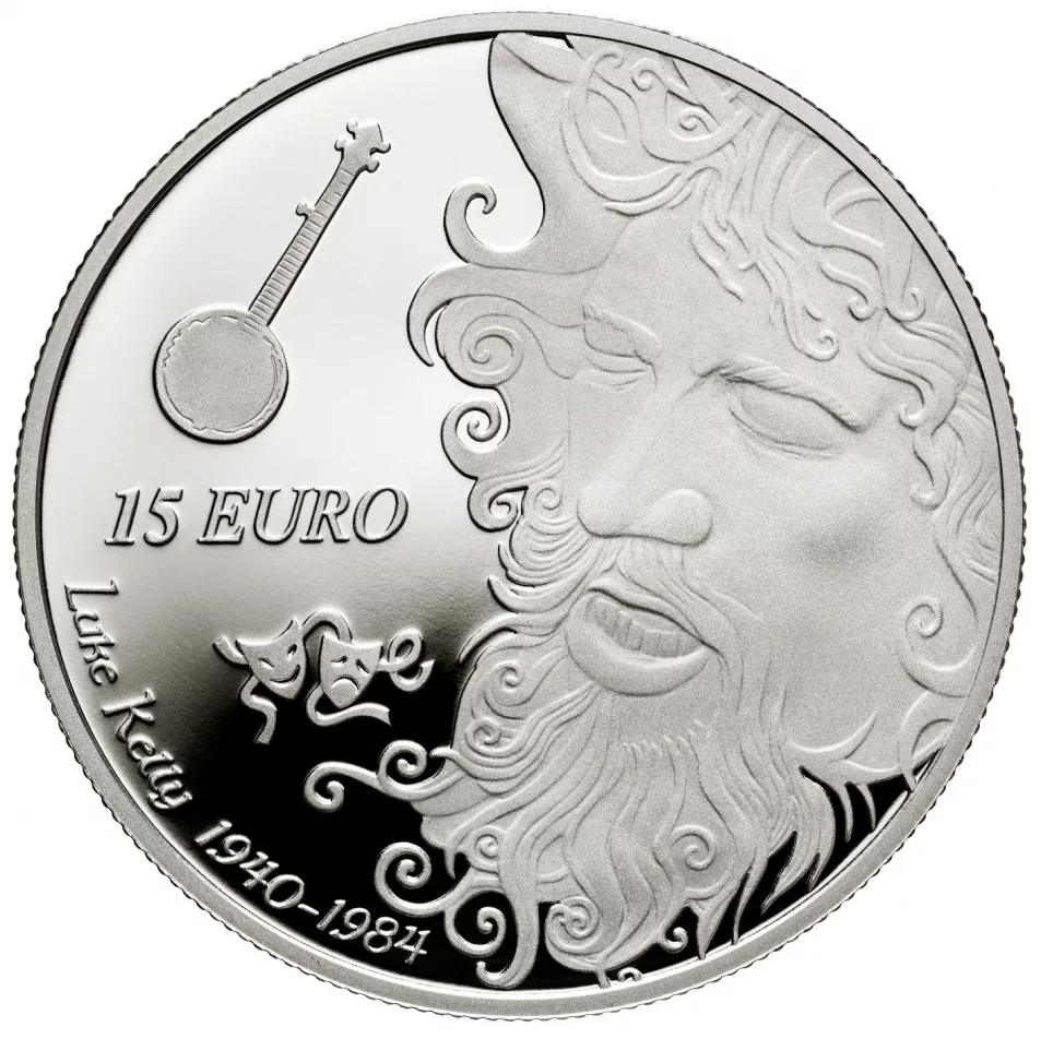 A 15 euro Luke Kelly commemorative coin