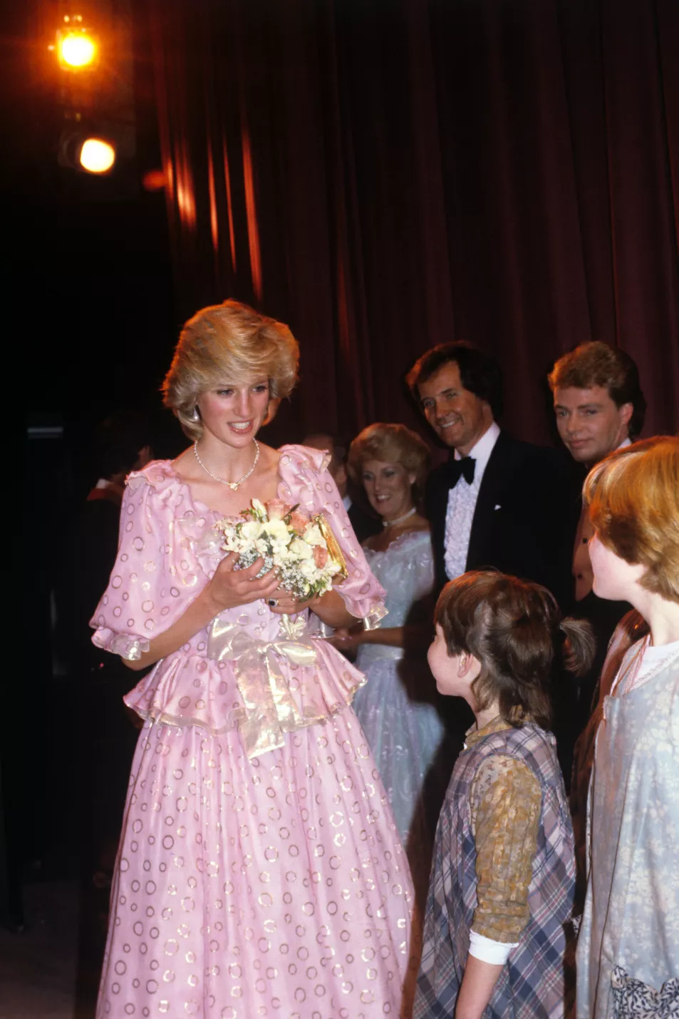 The Princess of Wales attending a Scottish Theatre Gala Variety Show at the Kings Theatre, Glasgow in 1983