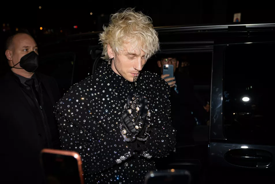 Machine Gun Kelly leaving the D&G fashion show in January
