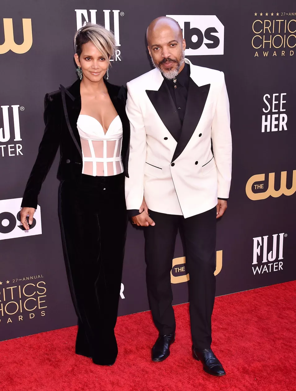 Halle Berry and Van Hunt attend the Critics Choice Awards 2022