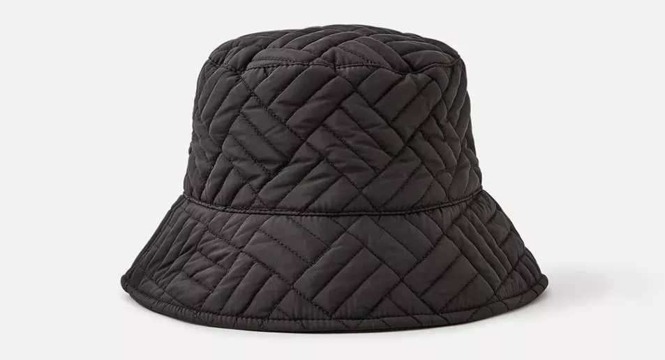 Accessorize Quilted Bucket Hat Black
