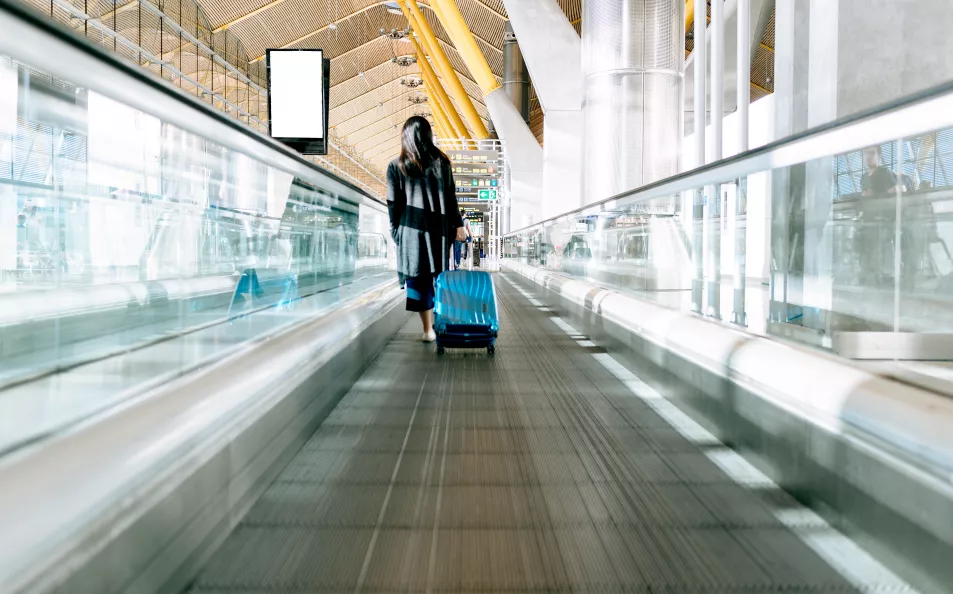 Woman in airport