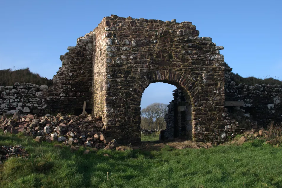 A restored archway at Moygara Castle 