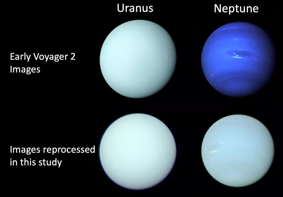 Cores de Netuno e Urano